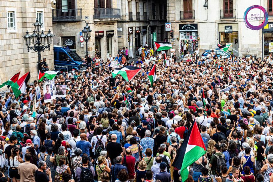 Mani x periodistes assassinats Gaza -BCN, 13/08/25 (Foto: Ignasi Trapero i Martínez)