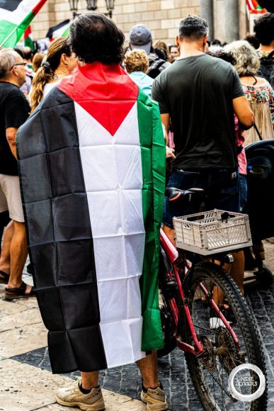 Mani x periodistes assassinats Gaza -BCN, 13/08/25 (Foto: Ignasi Trapero i Martínez)