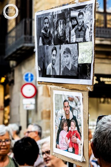 Mani x periodistes assassinats Gaza -BCN, 13/08/25 (Foto: Ignasi Trapero i Martínez)