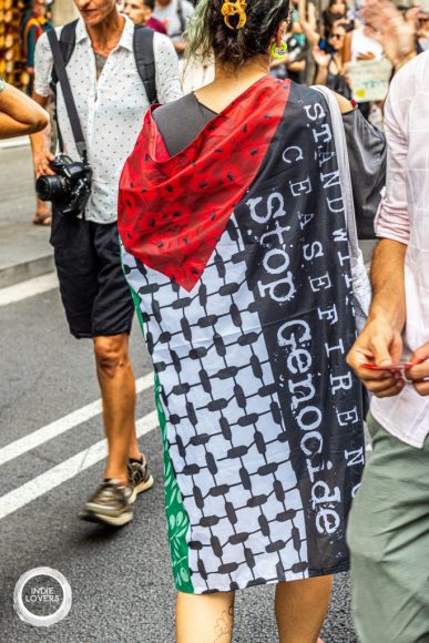 Mani x periodistes assassinats Gaza -BCN, 13/08/25 (Foto: Ignasi Trapero i Martínez)