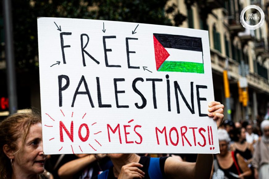 Mani x periodistes assassinats Gaza -BCN, 13/08/25 (Foto: Ignasi Trapero i Martínez)