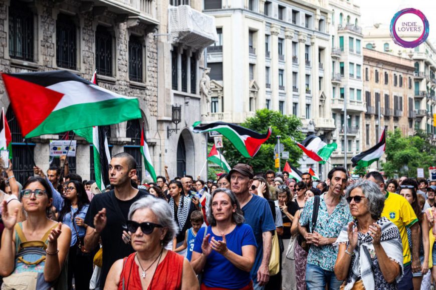 Mani x periodistes assassinats Gaza -BCN, 13/08/25 (Foto: Ignasi Trapero i Martínez)