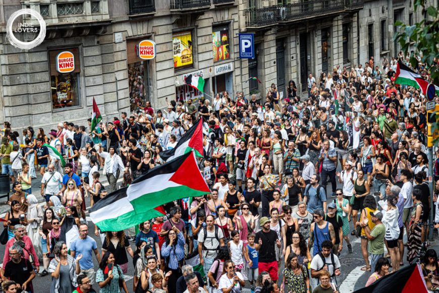 Mani x periodistes assassinats Gaza -BCN, 13/08/25 (Foto: Ignasi Trapero i Martínez)